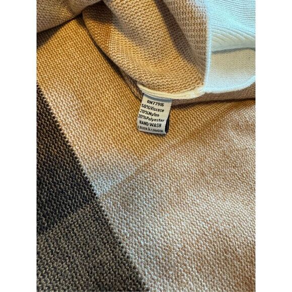 Anthropologie one size color block turtleneck sweater poncho - NWT - Picture 10 of 10